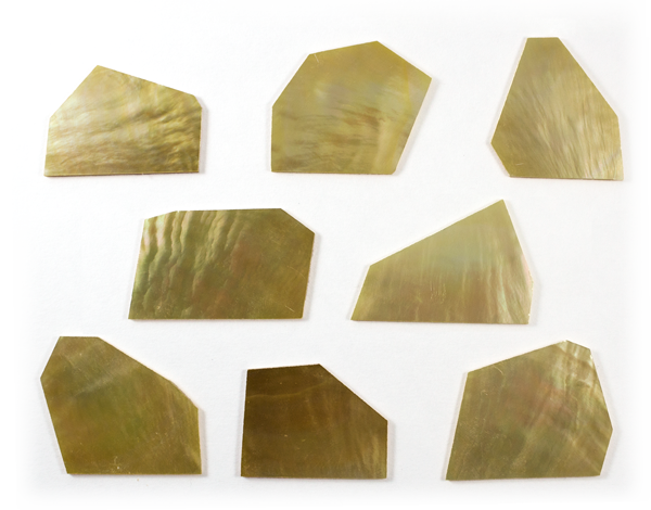 1 oz inlay material gold mother of pearl shell blanks 0.040" premium 